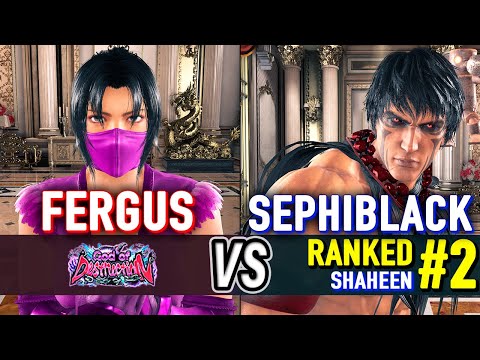 T8 🔥 FERGUS (Jun) vs SEPHIBLACK (#2 Ranked Shaheen) 🔥 Tekken 8 High Level Gameplay