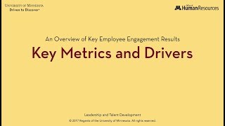 Employee Engagement Key Metrics and Drivers
