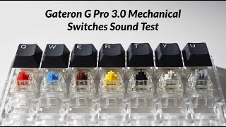 Sound Test: Gateron G Pro 3.0 Mechanical Switches โ Which One Sounds Best? ๐ Sound Test: Gateron G Pro 3.0 Mechanical Switches โ Which One Sounds Best? ๐