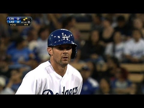 COL@LAD: Young doubles in second for last career hit
