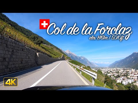 Driving the Col de la Forclaz from Martigny Switzerland to Chamonix France