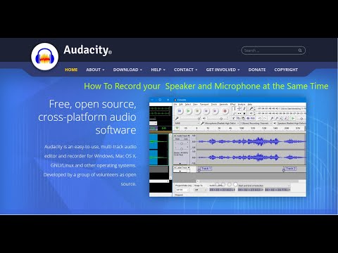 Audacity. How to Record  at the same time Computer Speaker and  Microphone using Windows Pro 10.