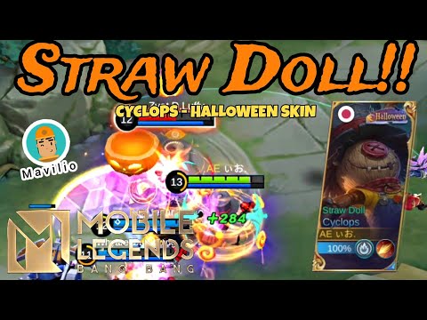 HALLOWEEN TIME!!! Review Halloween Skin Cyclops - Straw Doll Mobile Legends Gameplay