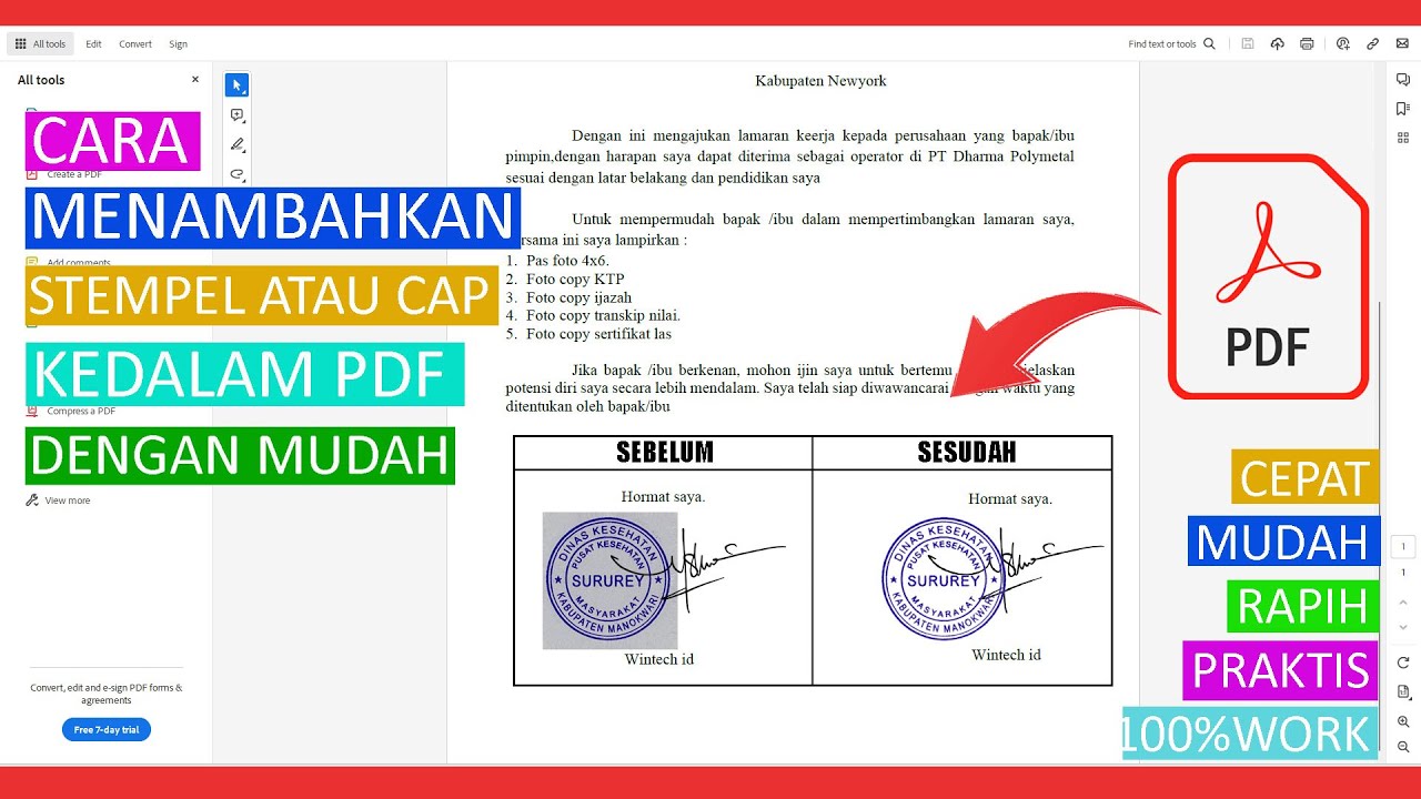 Cara Menambahkan Stempel di Pdf Mudah dan Rapih