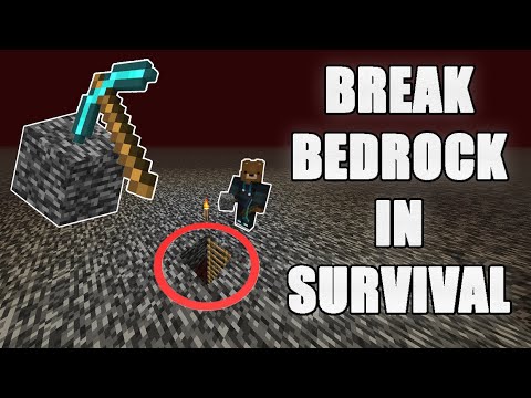 How To BREAK BEDROCK In SURVIVAL Minecraft (1.14 - 1.15)