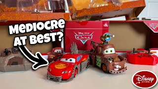 2025 Disney Store Crash & Rebuild OTR Lightning McQueen & Mater RC Vehicles: Unboxing & Test Run