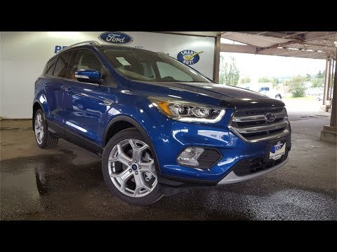 Blue 2017 Ford Escape Titanium 4WD Review Prince George BC - Prince George Motors