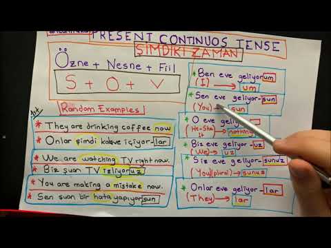 Learn Turkish  - Present Continuous Tense (GUARENTEED)  İNGİLİZCE ÖĞREN  ŞİMDİKİ ZAMAN