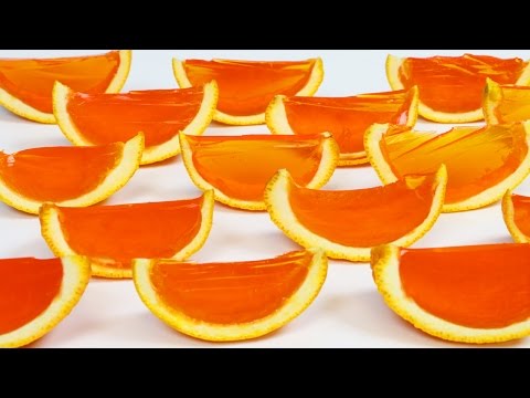 How to Make ORANGE GUMMY Jello Slices! Video