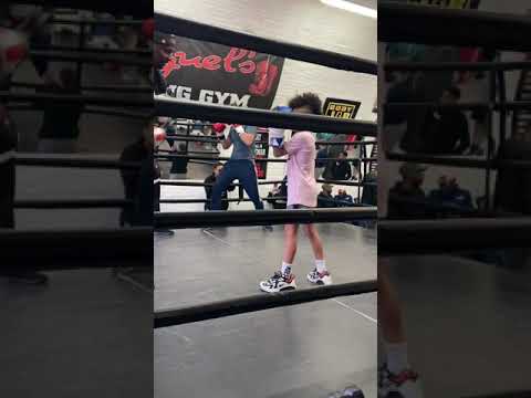 Brothersthatbox pad work with Dillian White at Miguel’s gym Brixton