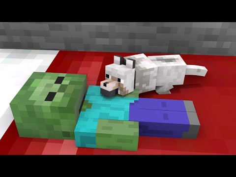 Poor Dog and Baby Zombie - Sad Story - Minecraft Animation
