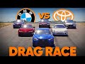 Toyota Battles BMW 1400 Hp 2JZ Supra Vs S58 BMW M4 Vs Lexus V8 Cammisa S Drag Race Replay