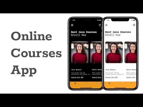 SwiftUI Tutorial: How to Create a Courses Concept App (Light + Dark Mode) in 7 minutes