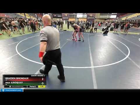 170 Lbs Champ. Round 2 - Max Sundquist, MI Vs Braeden Simoneaux, LA 830b