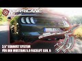 Video: Hurricane V2 Edelstahl Duplex Sportauspuff-Komplettanlage ab Kat mit Klappensteuerung Ø89mm Ford Mustang 6 5.0l GT Facelift