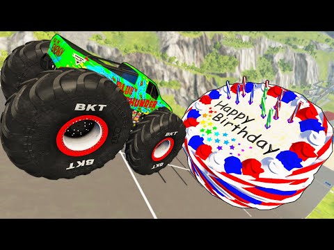Cars Smash into Big Cake | Crazy Crashes - BeamNG.drive Gameplay
