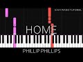 Phillip Phillips - Home (Easy Piano Tutorial)