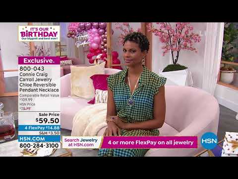 Connie Craig Carroll Jewelry Chloe Reversible Pendant Ne...