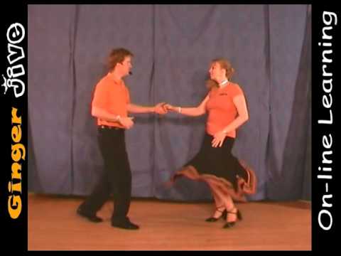 Basic Beginner Routine 1 -Armjive, Step Across & Wurlitzer (Ceroc / Leroc Syle)