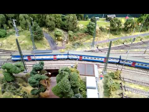 El. jednotka 451 žabotlam, model H0 v Roztokách u Prahy.