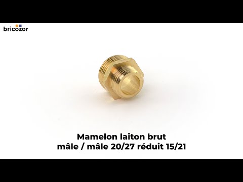 Mamelon laiton brut mâle / femelle réduit mâle BRICOZOR