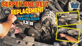 How To Replace A Serpentine Drive Belt - Chevy Trailblazer (Andy’s Garage: Episode - 368)
