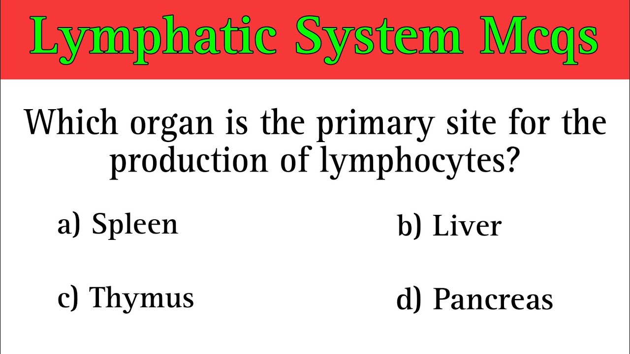 Lymphatic System Mcq |lymphatic system quiz|