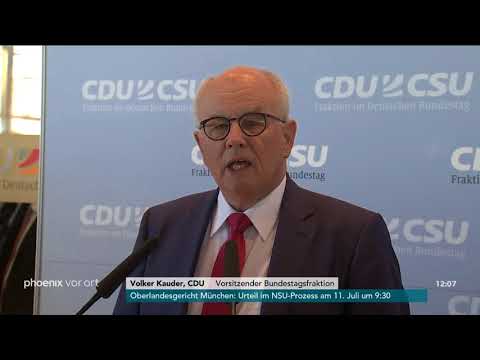 Asylkompromiss: Volker Kauder über den Kompromiss der Union am 03.07.18