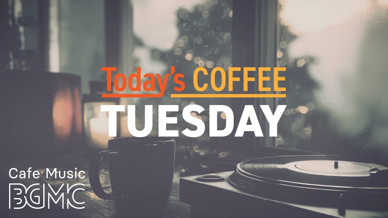 TUESDAY COFFEE 🍂 Rainy Day Cafe Ambience - Cozy & Relaxing Piano Jazz for a Productive Work Session