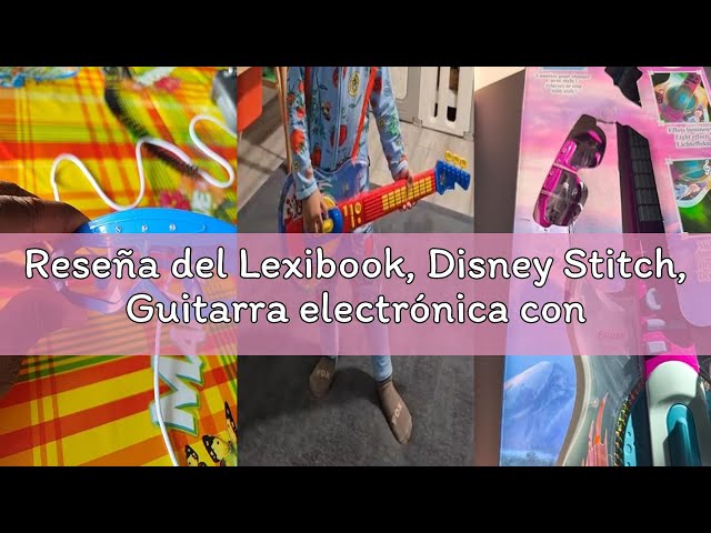 Vídeo relacionado con Lexibook, Disney Stitch, Guitarra electrónica con micrófono y Gafas para Cantar con Estilo, 2 Modos de Juego, melodías de demostración, Efectos Luminosos, Azul, K260D