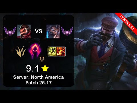 Graves Jungle vs Udyr - NA Master - Patch 25.17