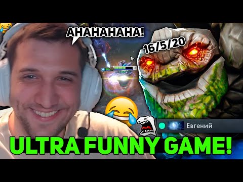 ULTRA FUNNY GAME! Arteezy on Tiny carry with FUNNY STREAMER on IO!
