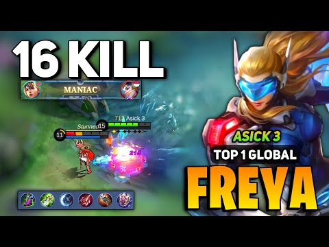 1 Vs 4 MANIAC! Freya Best Build 2022 [ Top 1 Global Freya Gameplay ] By Asick 3 - Mobile Legends