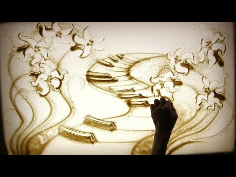Sand animation by sand artist Daria Tym for Forte Piano band
