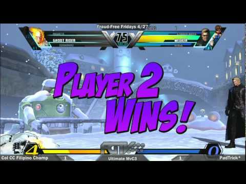 [4-27-12]FR3 UMvC3  Filipino Champ Vs. Padtrick