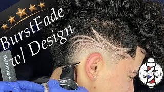 BurstFade w/ Freestyle Design | Barber Tutorial