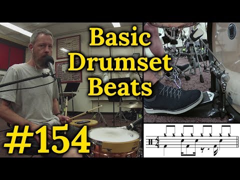 Drumset Basic Beats #154 - Snare Drum Variations