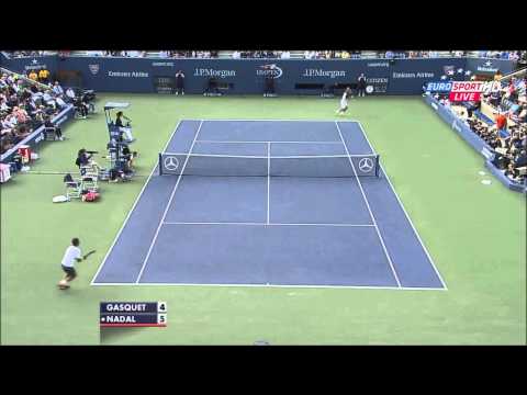 Gasquet vs Nadal amazing angle fight