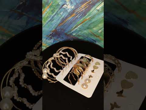 ZNX-03 Ladies Artificial Glossy Hoop Earring Combo