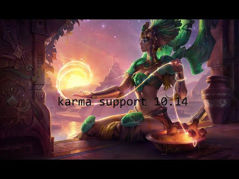 Karma supp/Ezreal vs Xayah/Rakan patch 10.14 (Platinum ranked)