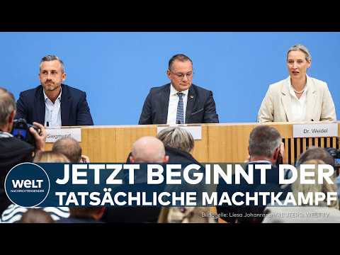AFD-PRESSEKONFERENZ: Wahl-Sieg Sachsen-Anhalt | Weidel, Chrupalla und Siegmund zum Regierungsauftrag