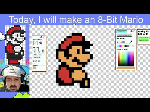 How to Draw an 8 Bit Mario - YouTube