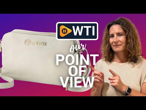 Crossbody Bag Made in Italy with Long Stripe Genuine Italian Soft Leather Beige - WTI product video review