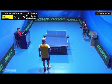 11:35 Ihor Sukovatyi 2-3 Dmytro Alieksieienko 18.05.2023 TT Euro.Cup Ukraine Master. Table 3