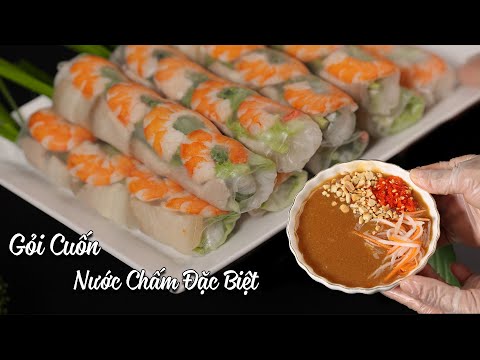 Cách làm Gỏi Cuốn tôm thịt không bị dính cùng với nước chấm đặc biệt