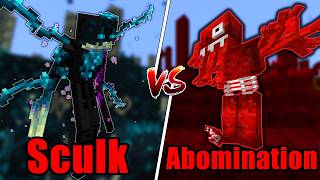 What Happens when Two Minecraft Infection Mods fight eachother? Sculk Horde vs Abomination Infection