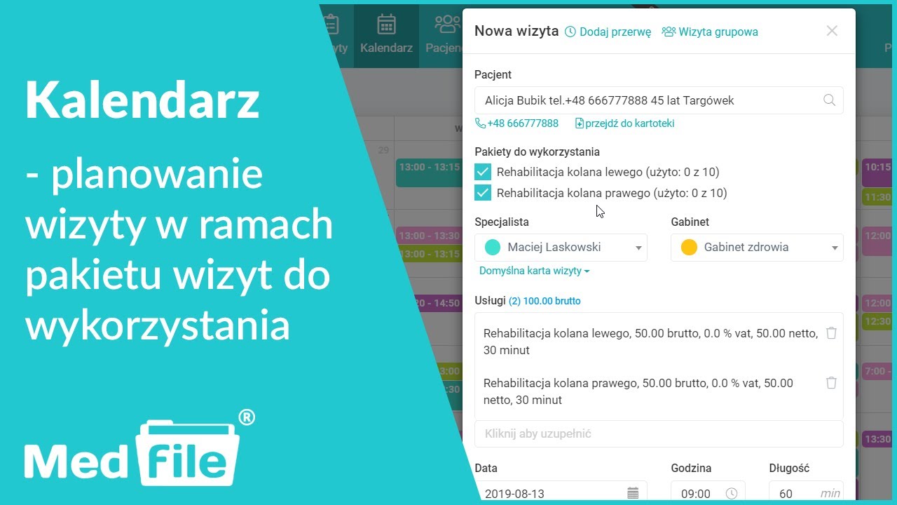 Planowanie wizyty w ramach pakietu wizyt do wykorzystania