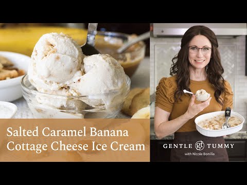 BEST Viral TikTok Salted Caramel Banana Cottage Cheese Ice Cream
