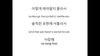 J-Rabbit  /  If You Love Me -  Acoustic (Han + Rom ) Lyrics on screen