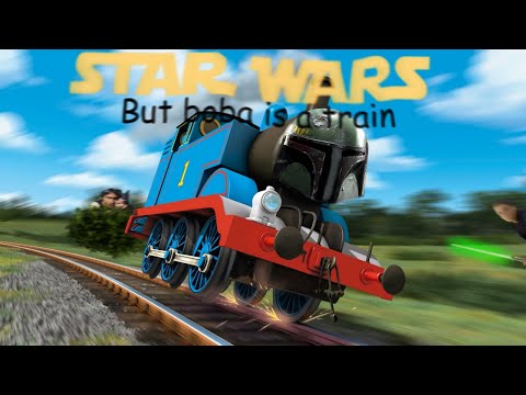 star wars sarlacc pit scene but boba fett is a train